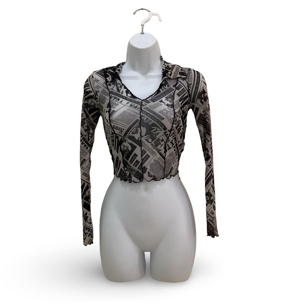 Self Esteem Sheer Crop Top